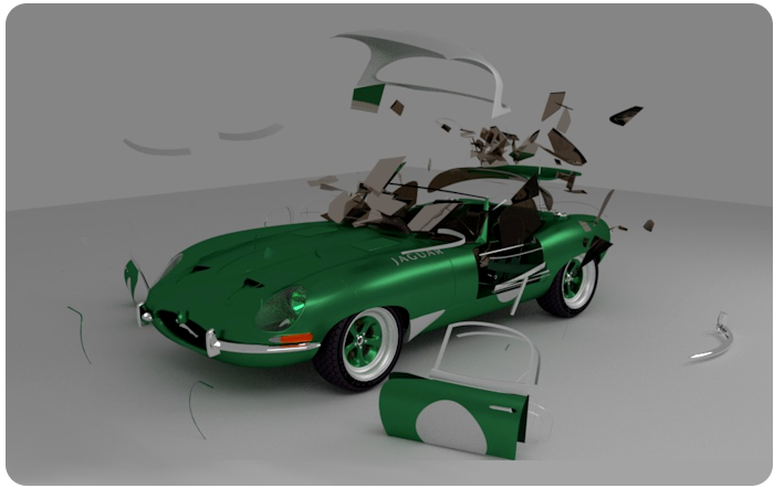 exploded Jaguar - click on image to return